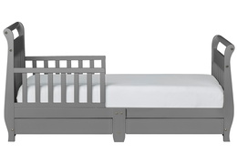 Storm Grey Sleigh Toddler Bed With Storage Drawer Silo3