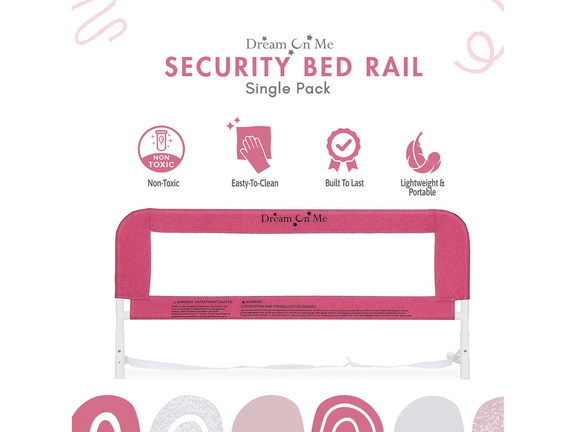 419-PNK 3D Linen Fabric and Mesh Security Bed Rai (3)
